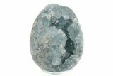 Crystal Filled Celestine (Celestite) Egg Geode - Madagascar #241902-1
